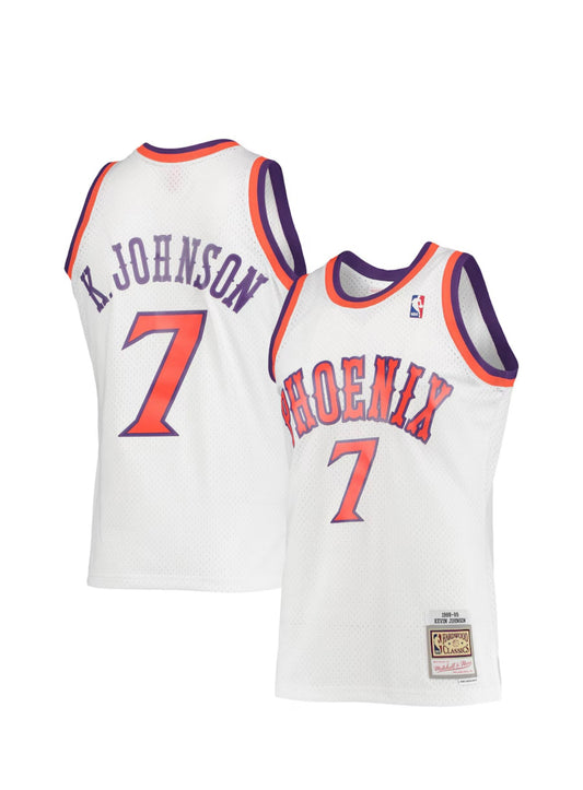 Men’s Mitchell & Ness Kevin Johnson Phoenix (7) basketball Jersey.