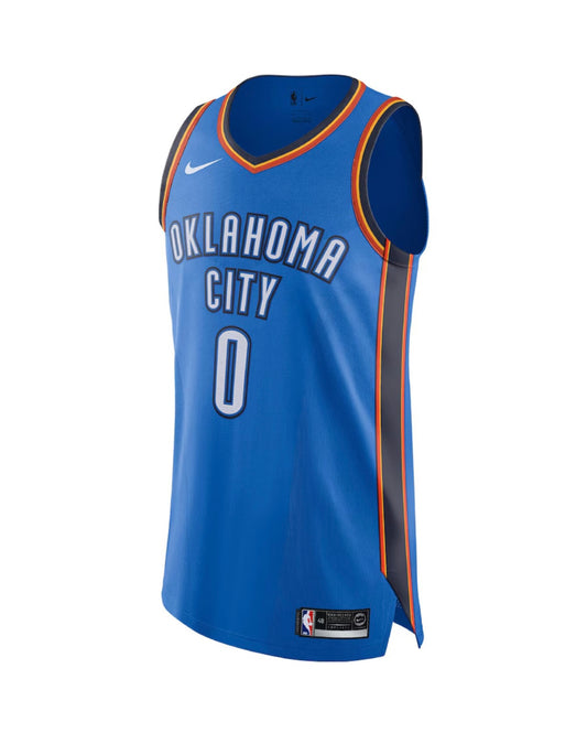 Men’s Nike Russell Westbrook Blue Oklahoma City Thunder Authentic Player Jersey